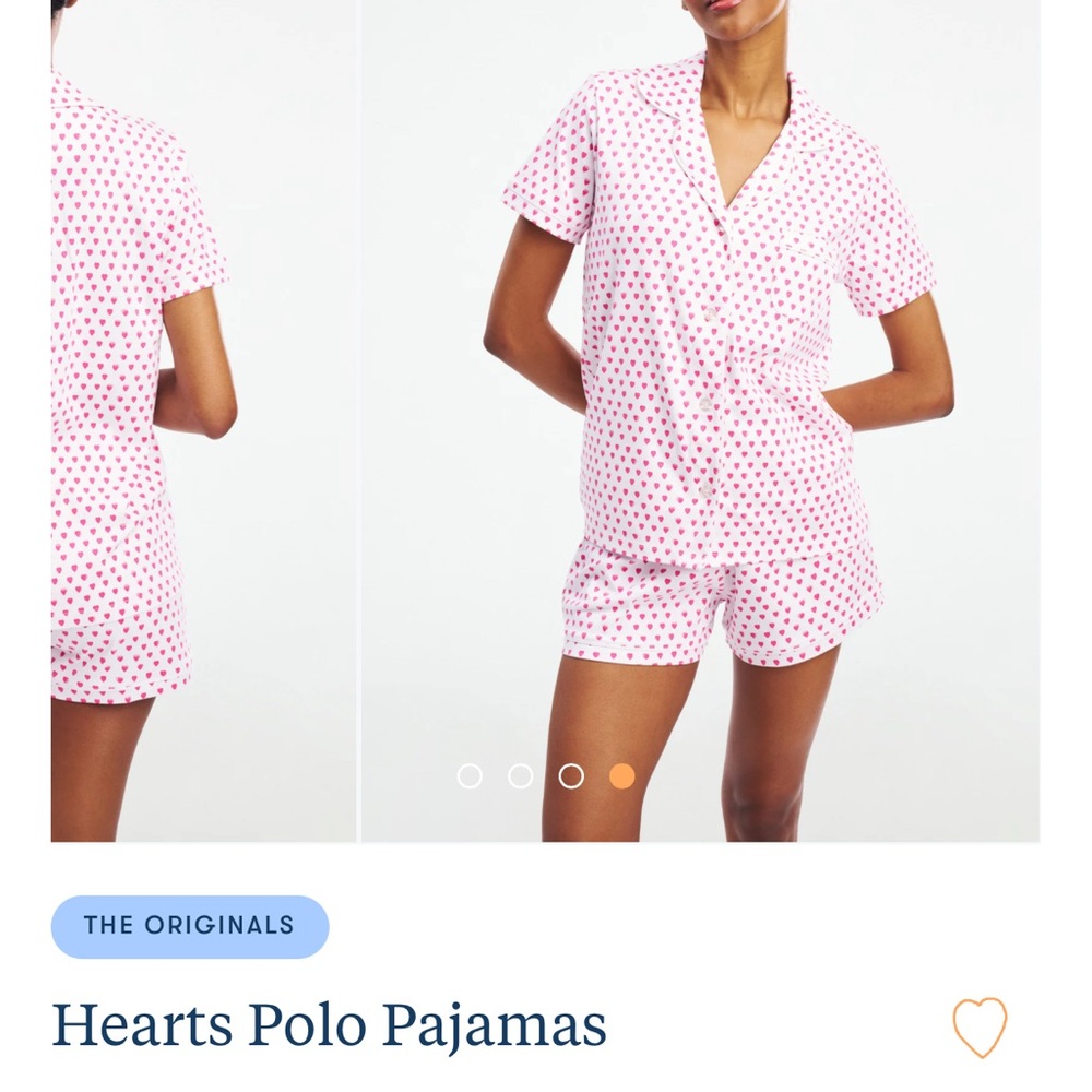 Roller Rabbit Pink Hearts Polo Pajama Top